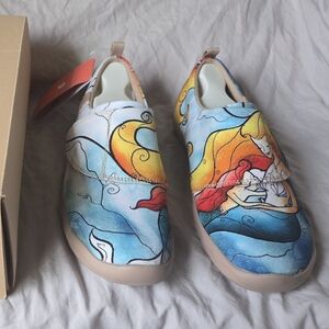 Uin Kid Shoes Casual Slip-on Canvas Art Loafers Underwater World